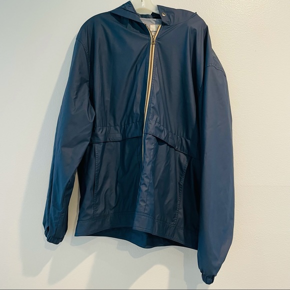 Weatherproof Other - Weatherproof Vintage Navy Hooded Rain Coat